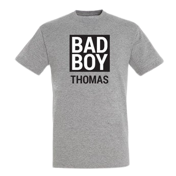 T-Shirt bedrucken - Herren - Grau - L