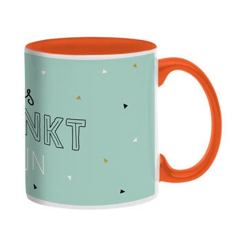 Mok met tekst - Oranje