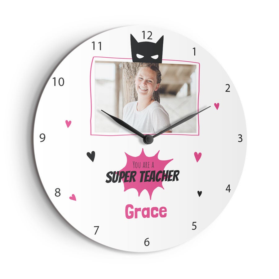 Prilagojena ura za učitelje - velika (lesonit)