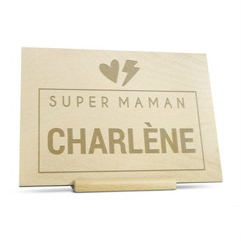 Carte Fête des Mères gravée - Horizontale