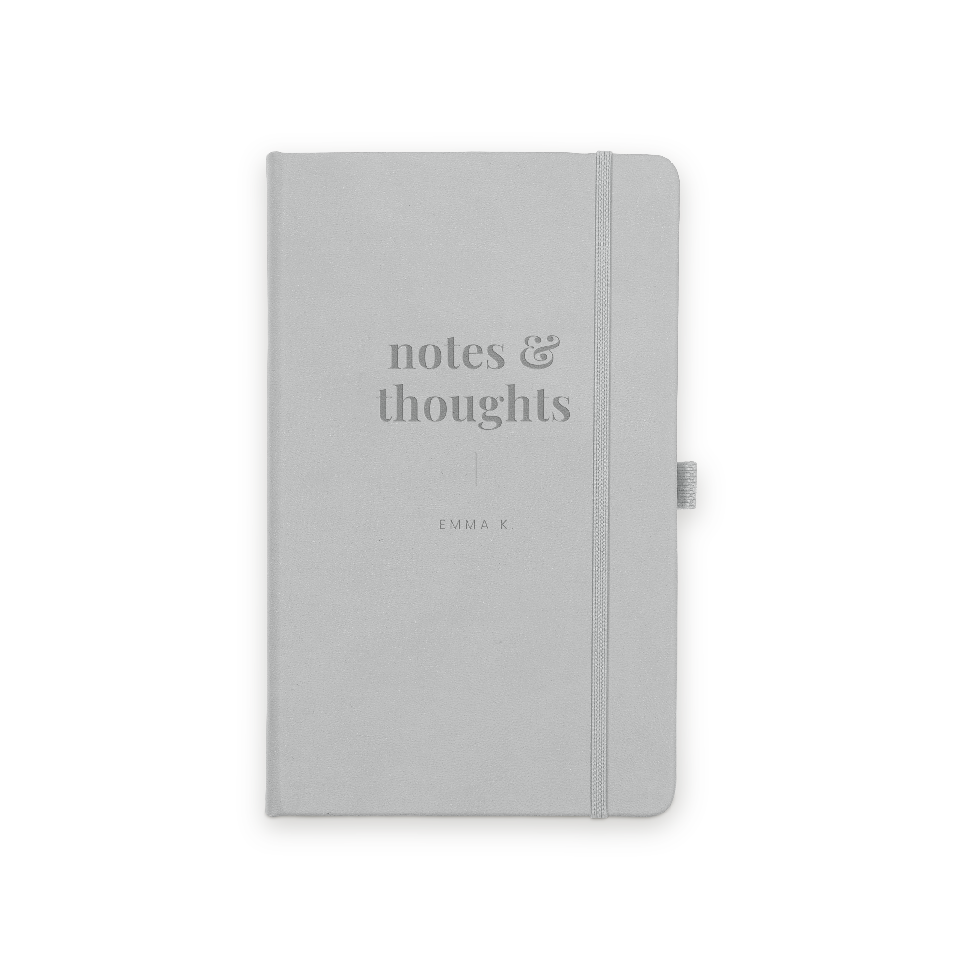 Notizbuch A5 mit Namen - Grau