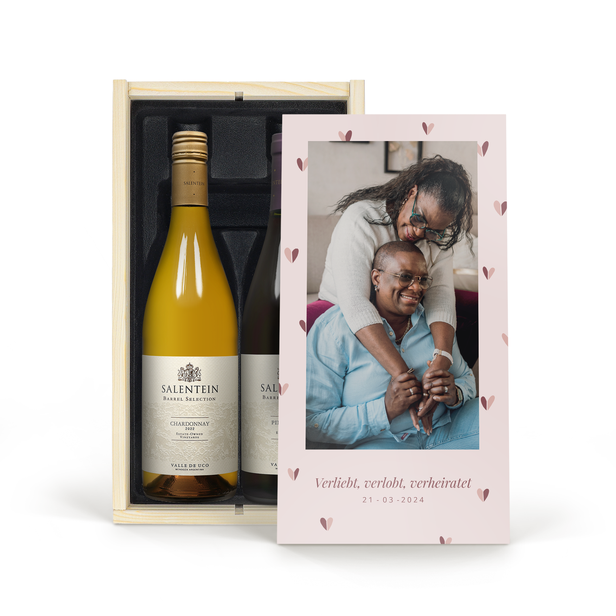 Weinpaket - Salentein Pinot Noir & Chardonnay - in Holzkiste