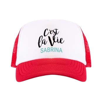 Casquette Trucker personnalisée - Rouge/Blanc 