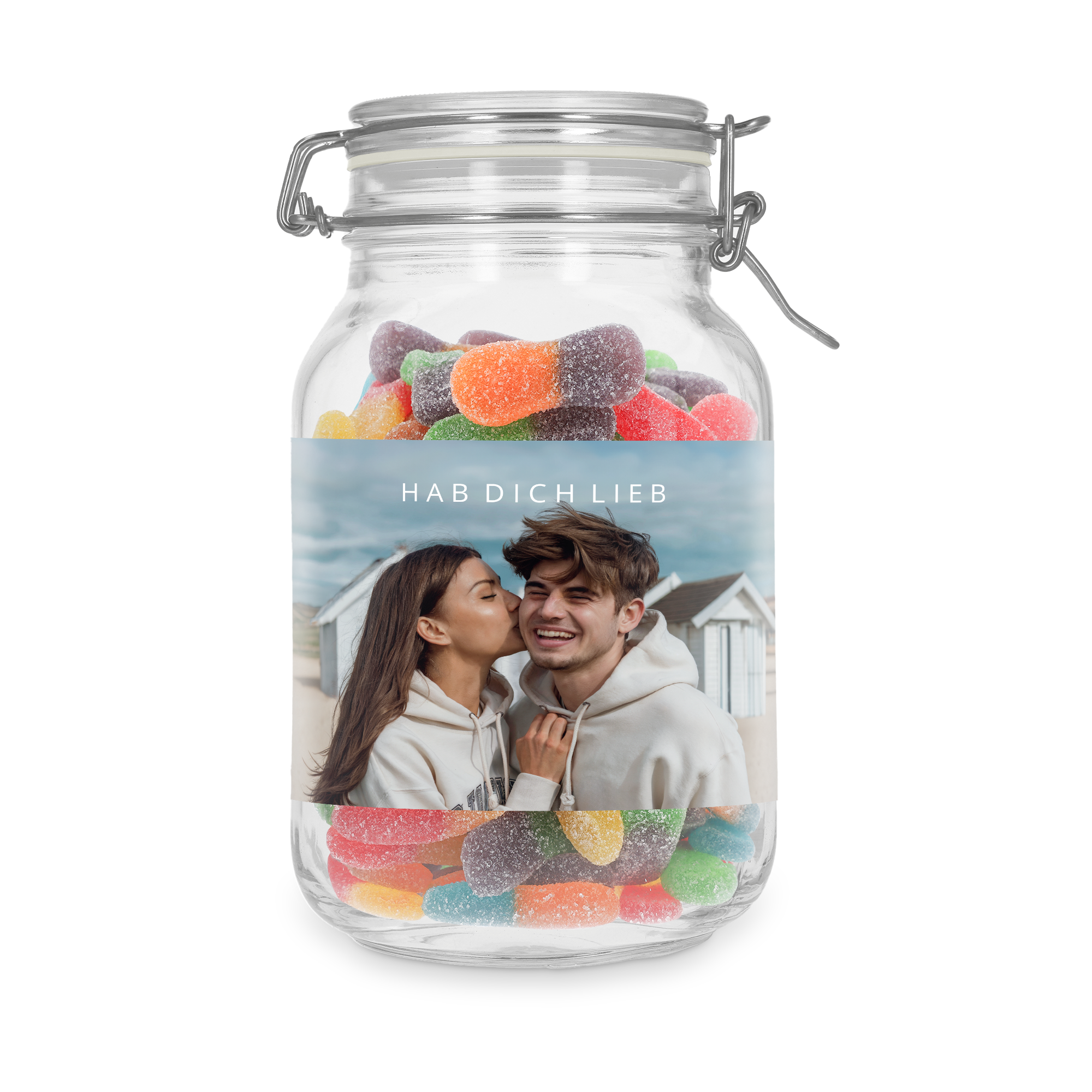 Bonbonglas personalisiert 2L - Saure Sticks