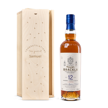 Royal Brackla 12y Whisky - vyrytá krabice