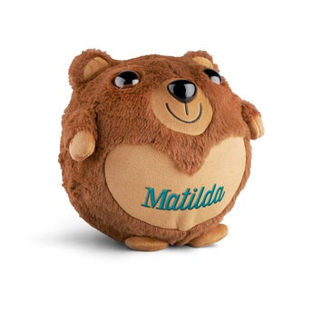 Uppblåsbar teddybjörn med namn