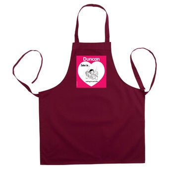 Love is.. kitchen apron - Bordeaux