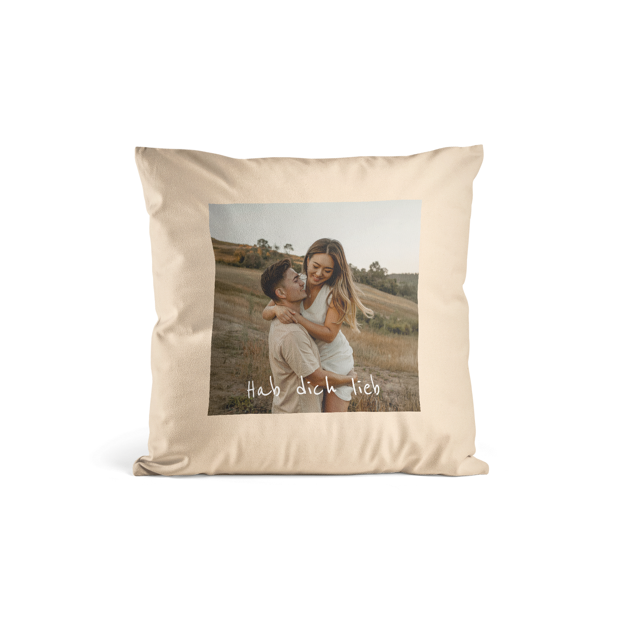 Personalisierter Kissenbezug - 40 x 40 cm - Beige