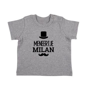 Baby T-shirt - Korte mouw - Grijs - 50/56