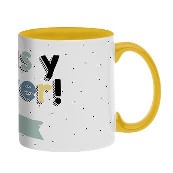 Mug personnalisé texte - Jaune