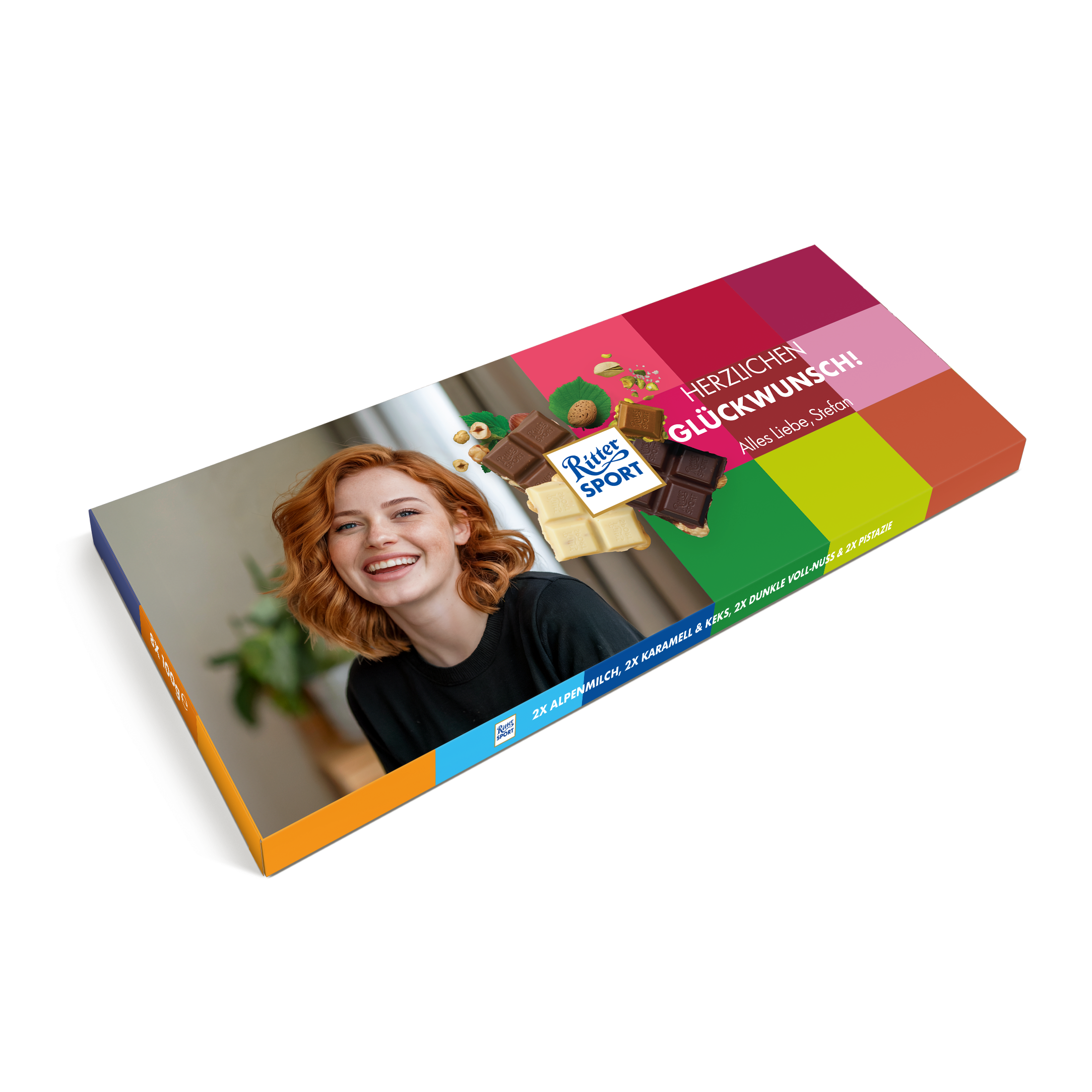 Personalisierte Mega-Schokoladentafel von Ritter Sport - 8 Stück