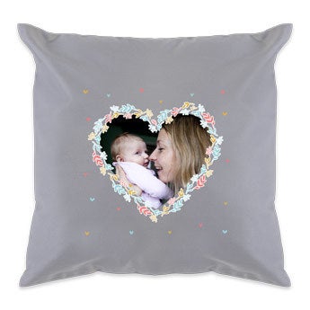 Personalised cushion - Mother's Day - Light Grey