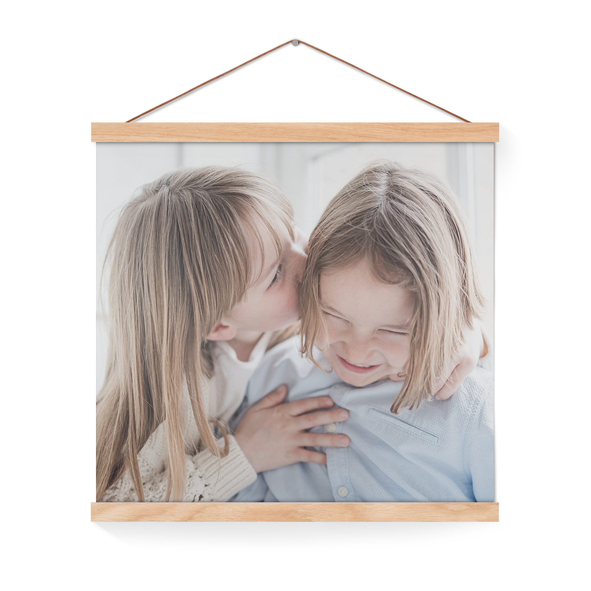 Gepersonaliseerde poster met houten posterhanger 40x40