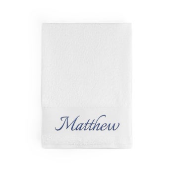Bath towel with text