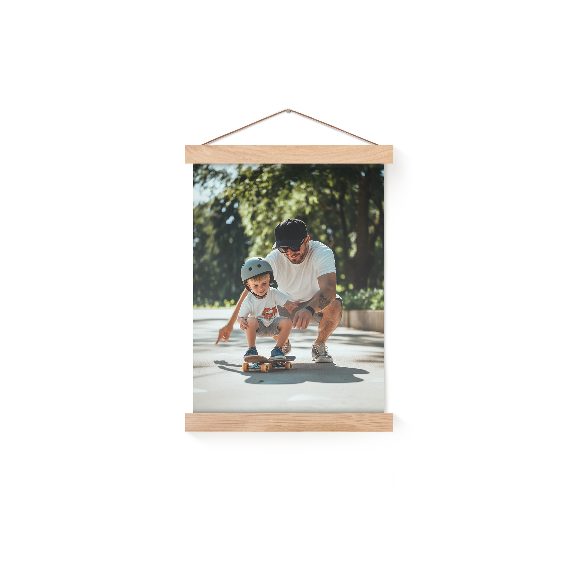 Póster personalizado com suporte de madeira - 20x30