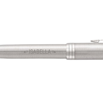 Personalised pen - Parker - Sonnet - Fountain - Engraved - Silver - Left-handed