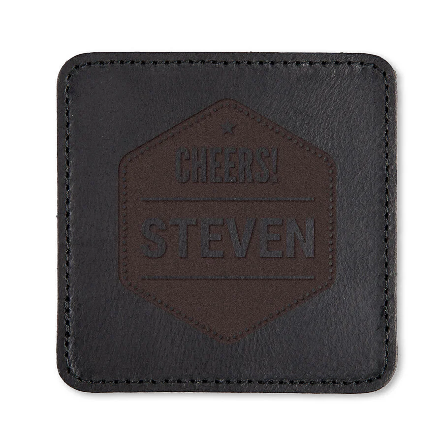 Posavasos de cuero personalizados