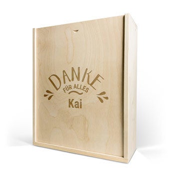 Weinkiste mit Gravur - 3 Flaschen