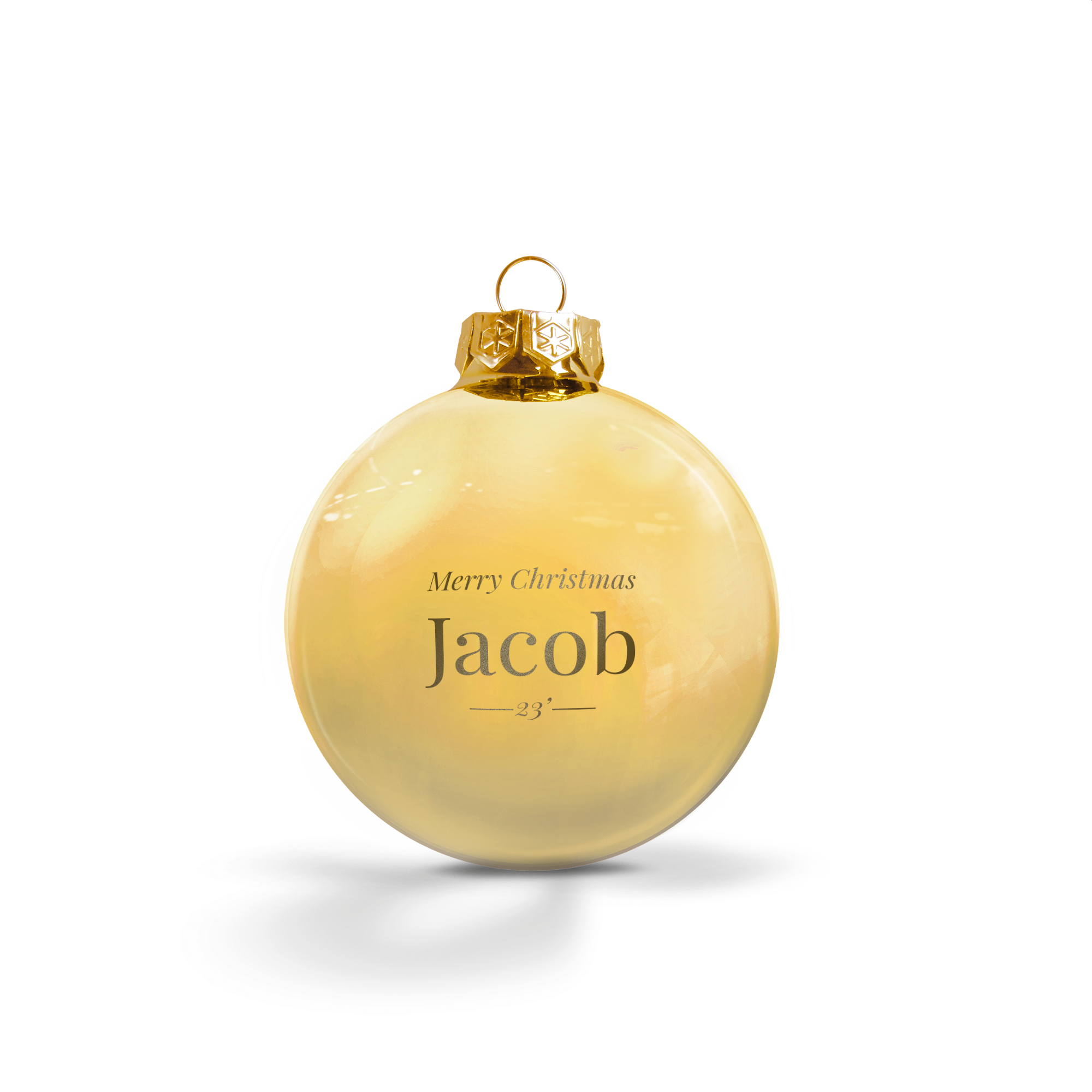 Personalised glass baubles - Gold (set of 4)