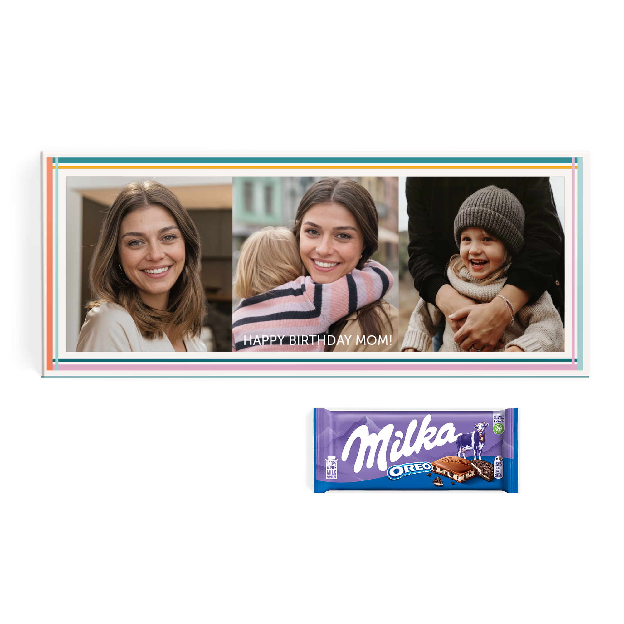 Personalised XXL chocolate bar - Filled with Milka - 12 bars