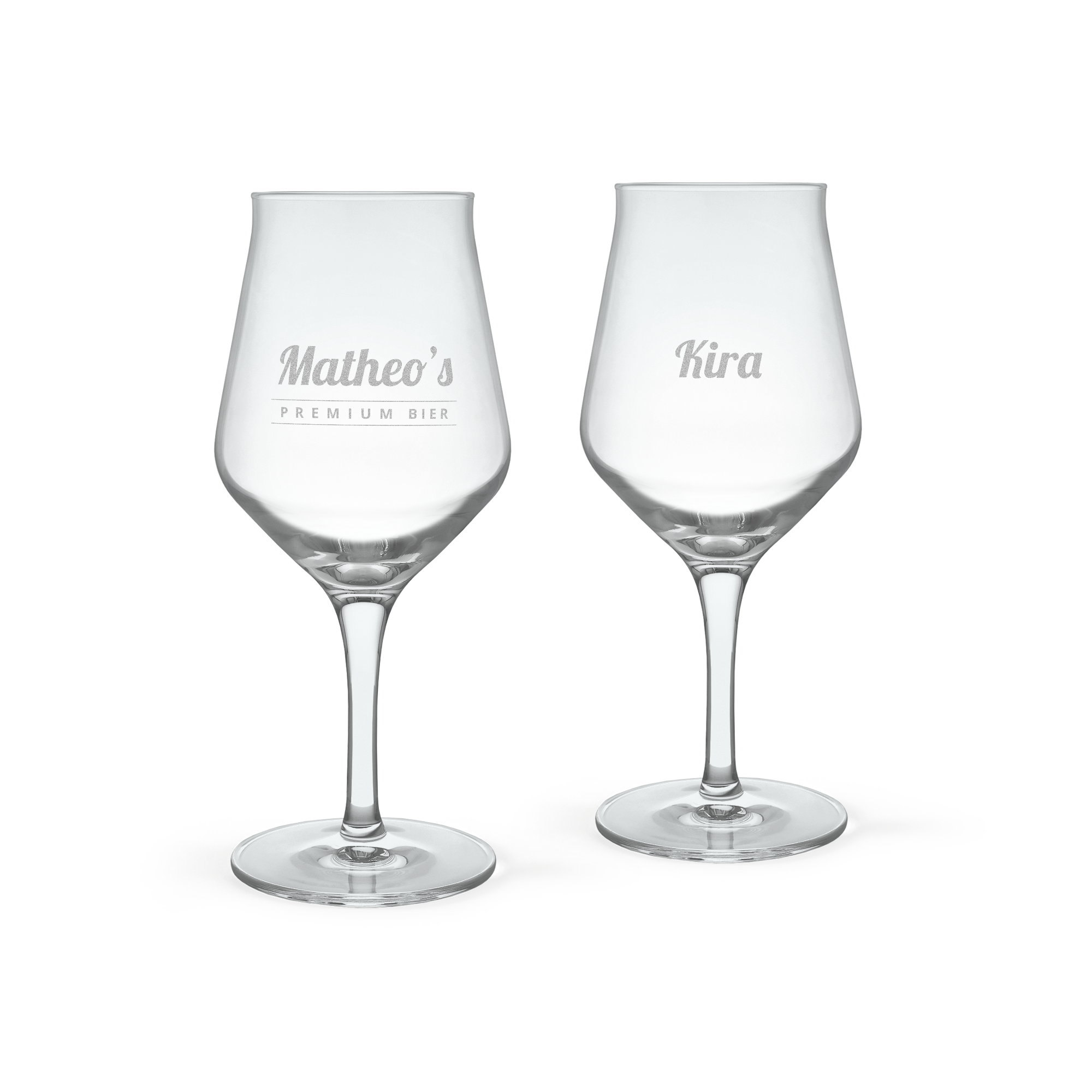 Speciaalbier glas graveren - Modern - 2 stuks