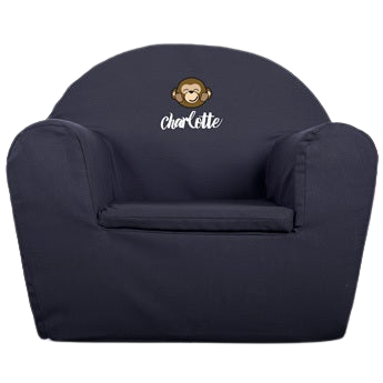 Fauteuil enfant personnalisé - bleu foncé