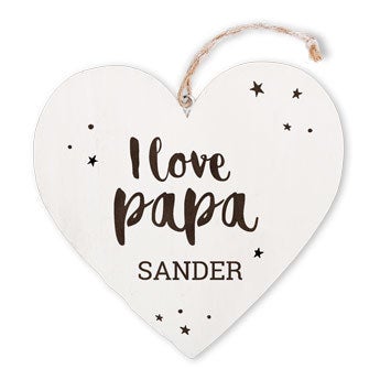 Vaderdag - houten hart