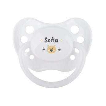 Tétine personnalisée - Blanc