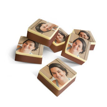 Solid chocolates - Square - set of 24