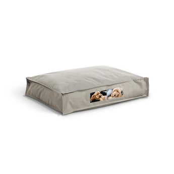 Dog bed with name - M - Taupe