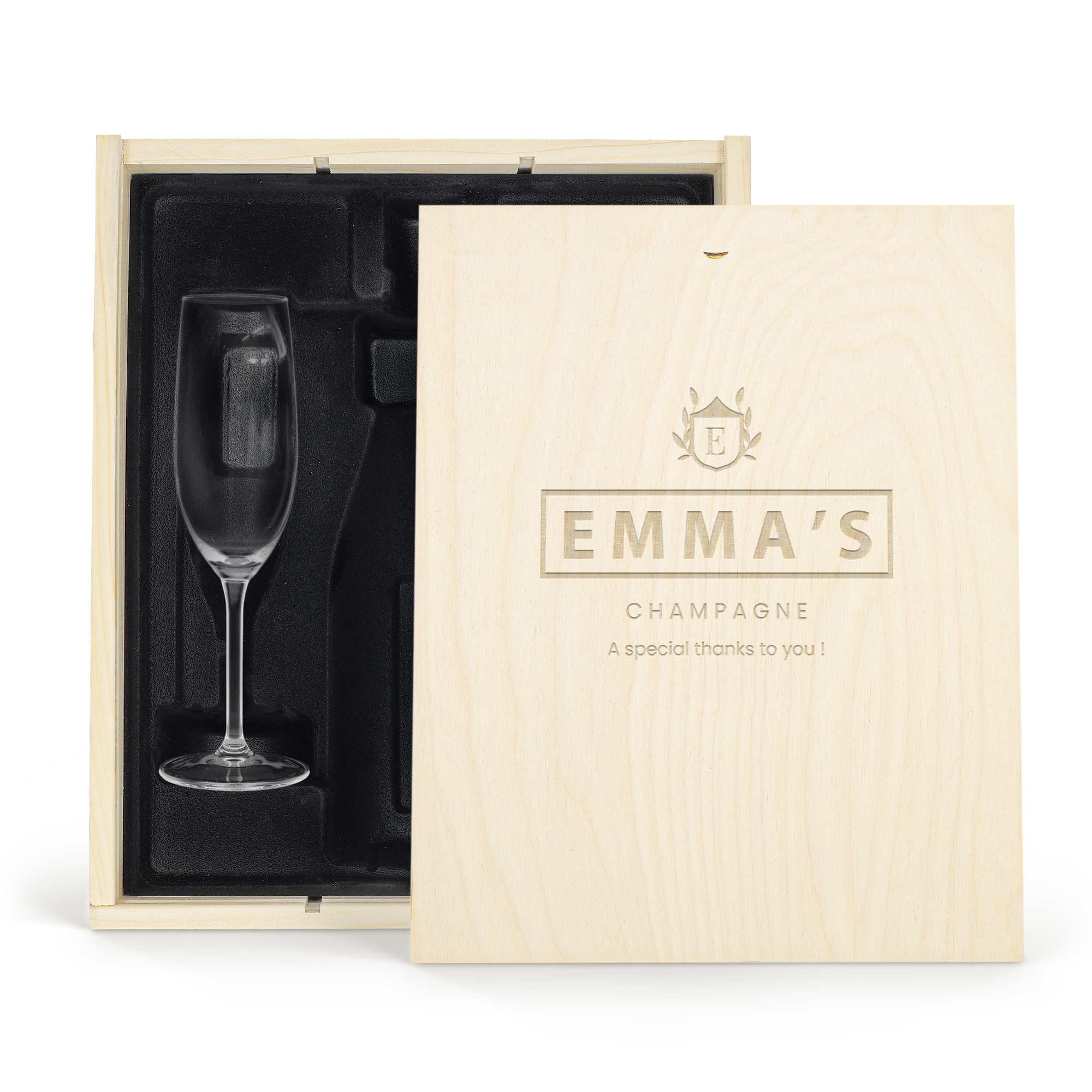 Coffret à champagne personnalisé