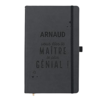 Carnet de notes Maître/ Maîtresse - Noir - Gravé