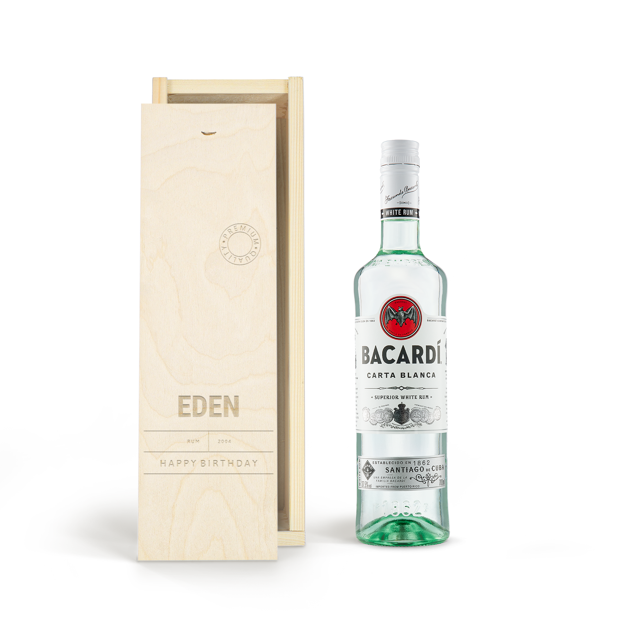 Personalised Rum Gift - Bacardi White