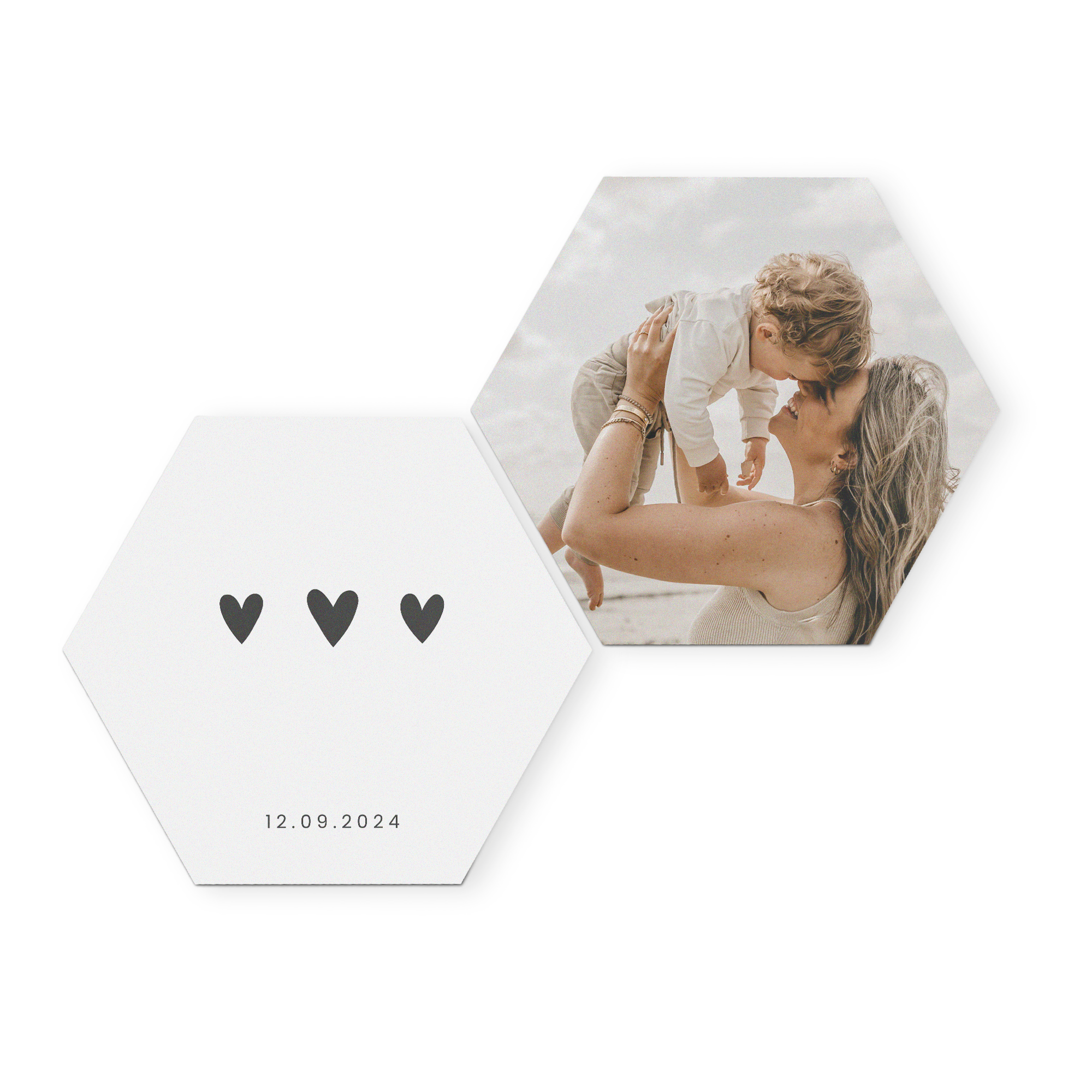 Painéis de arte mural Forex personalizados - Formato hexagonal - 2 unidades