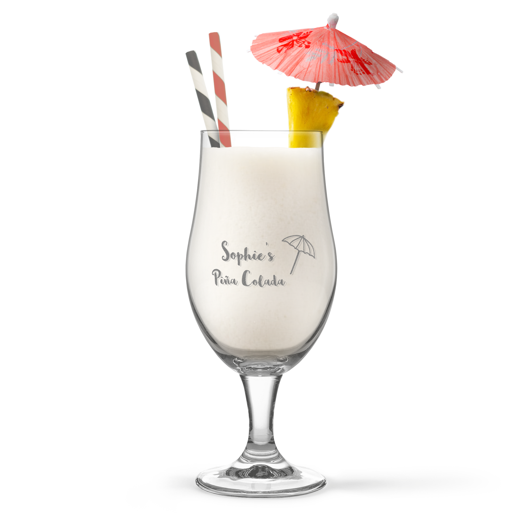 Gravírovaná sklenice na cocktail - Pina Colada