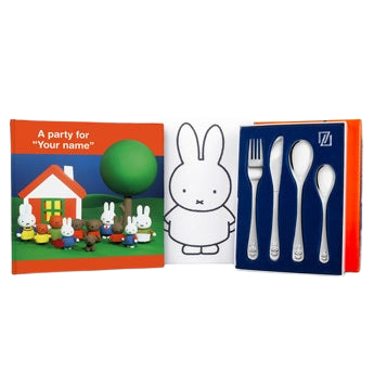 Personalised Miffy gift set - Engraved children's cutlery & book