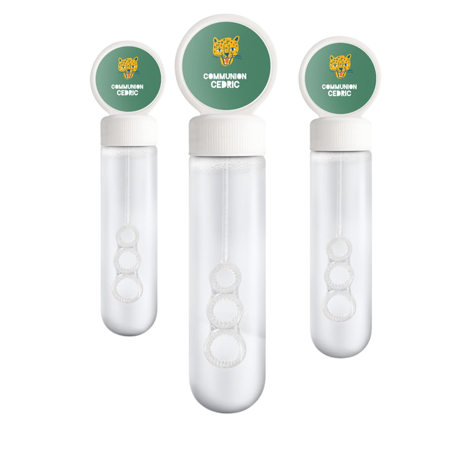Tubes à bulles personnalisés - lot de 100