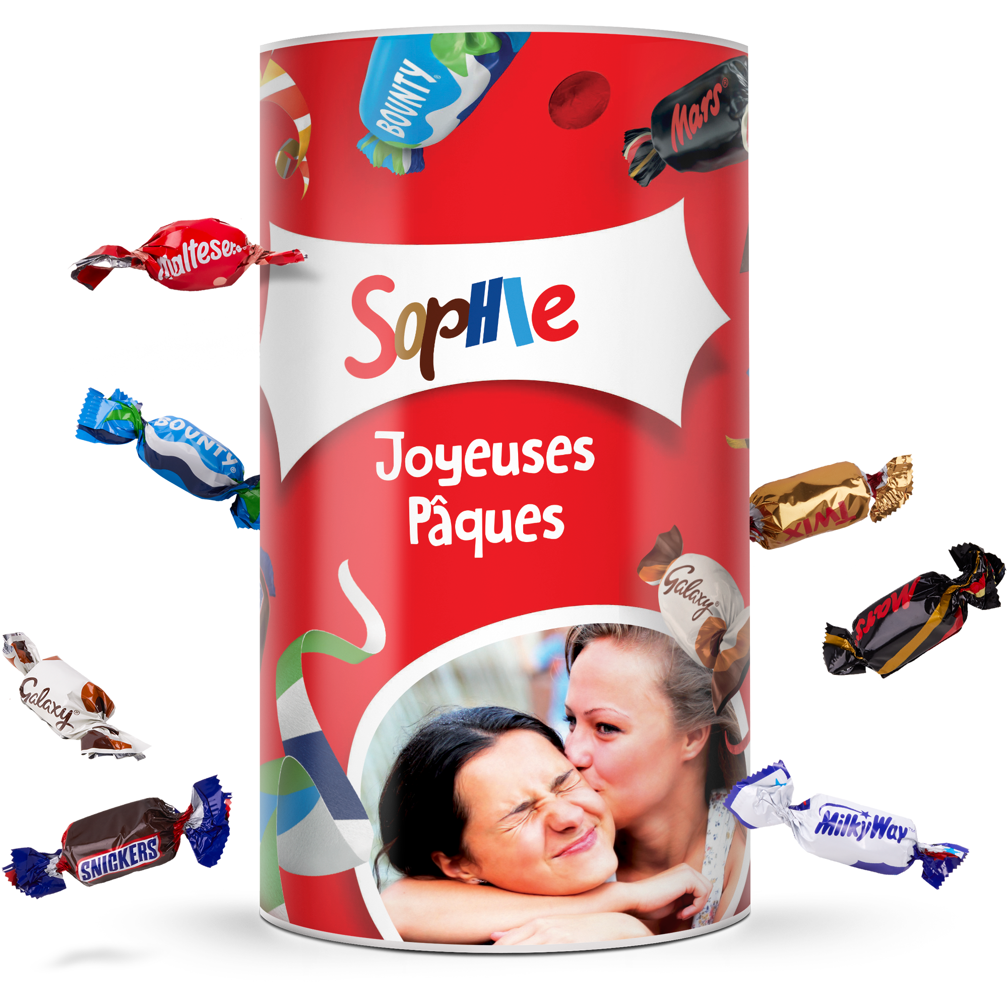 Assortiment de chocolats Celebrations tube personnalisé