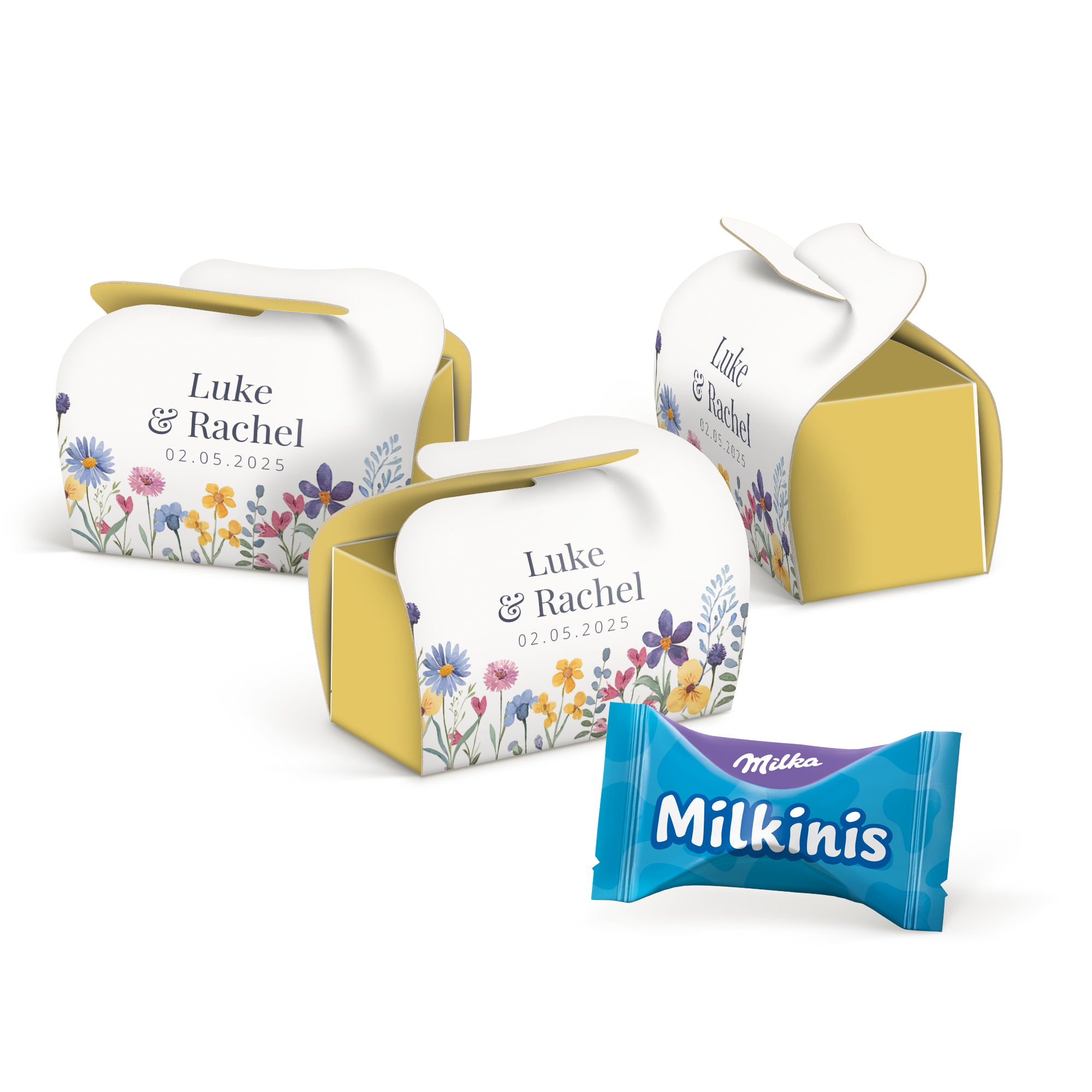 Upominki Milka Favourites dla gości – Mini pudełka DIY