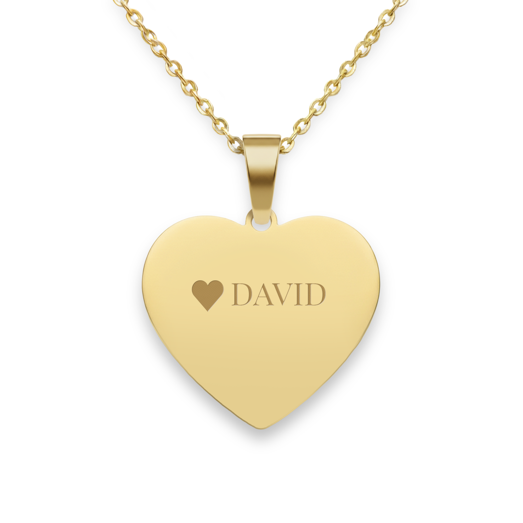 Collana con cuore inciso