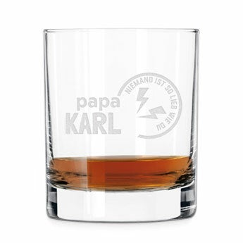 Personalised whiskey glass - Father's Day - Engraved - 2 pcs