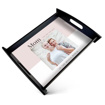 Mother's Day serving tray - Black - Large