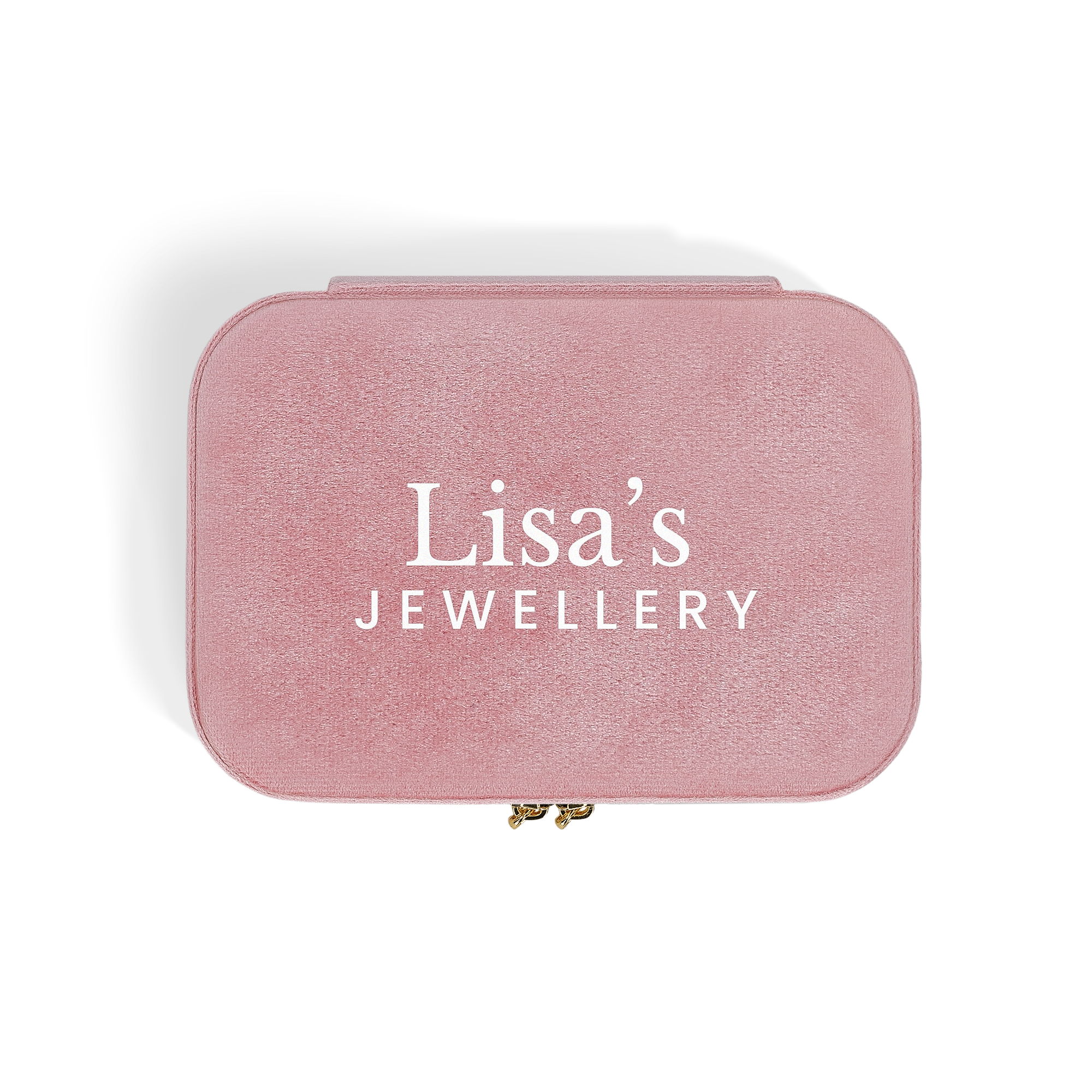 Caixa de joias personalizada - Retangular - Rosa