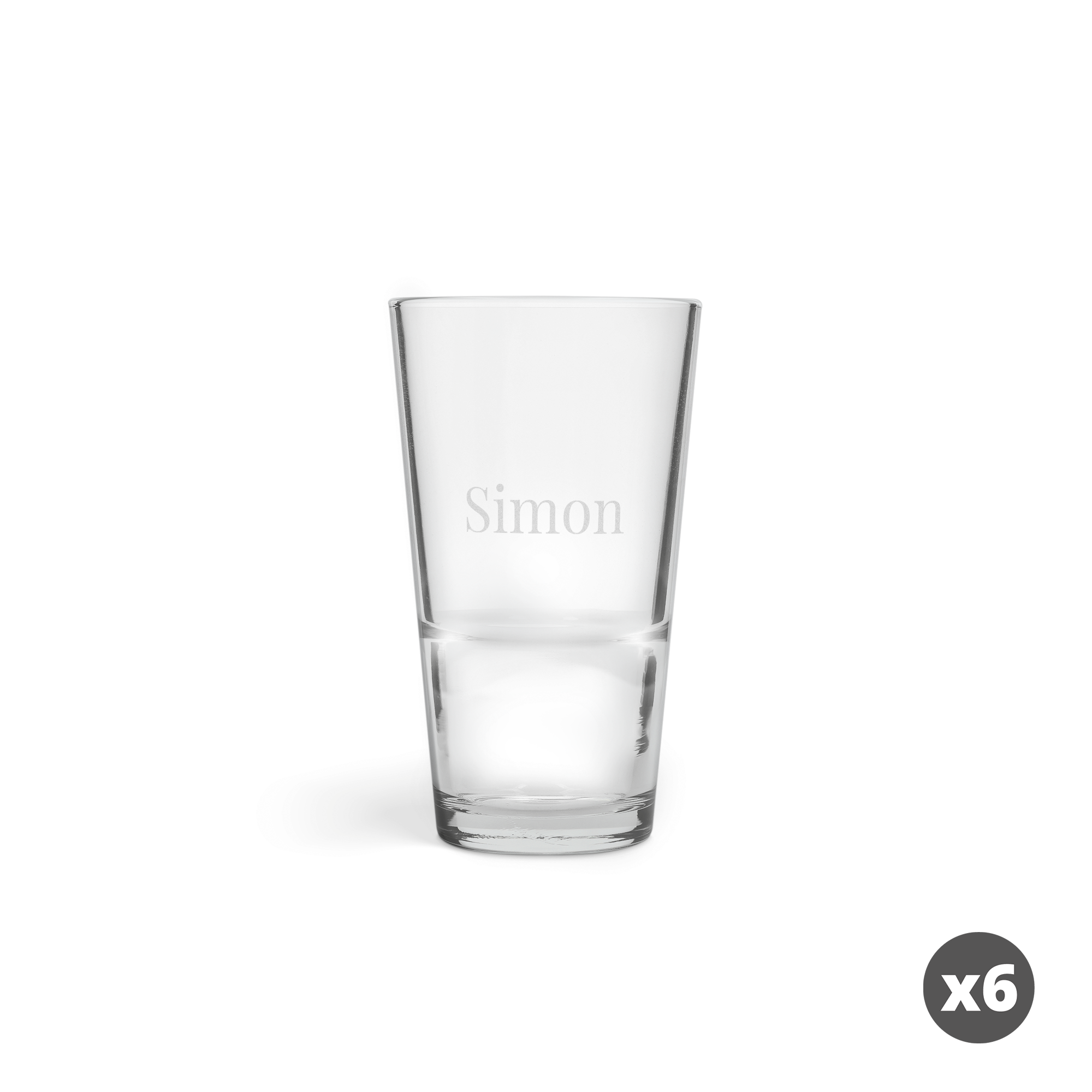 Graviertes Shaker-Pintglas - 6 Stk