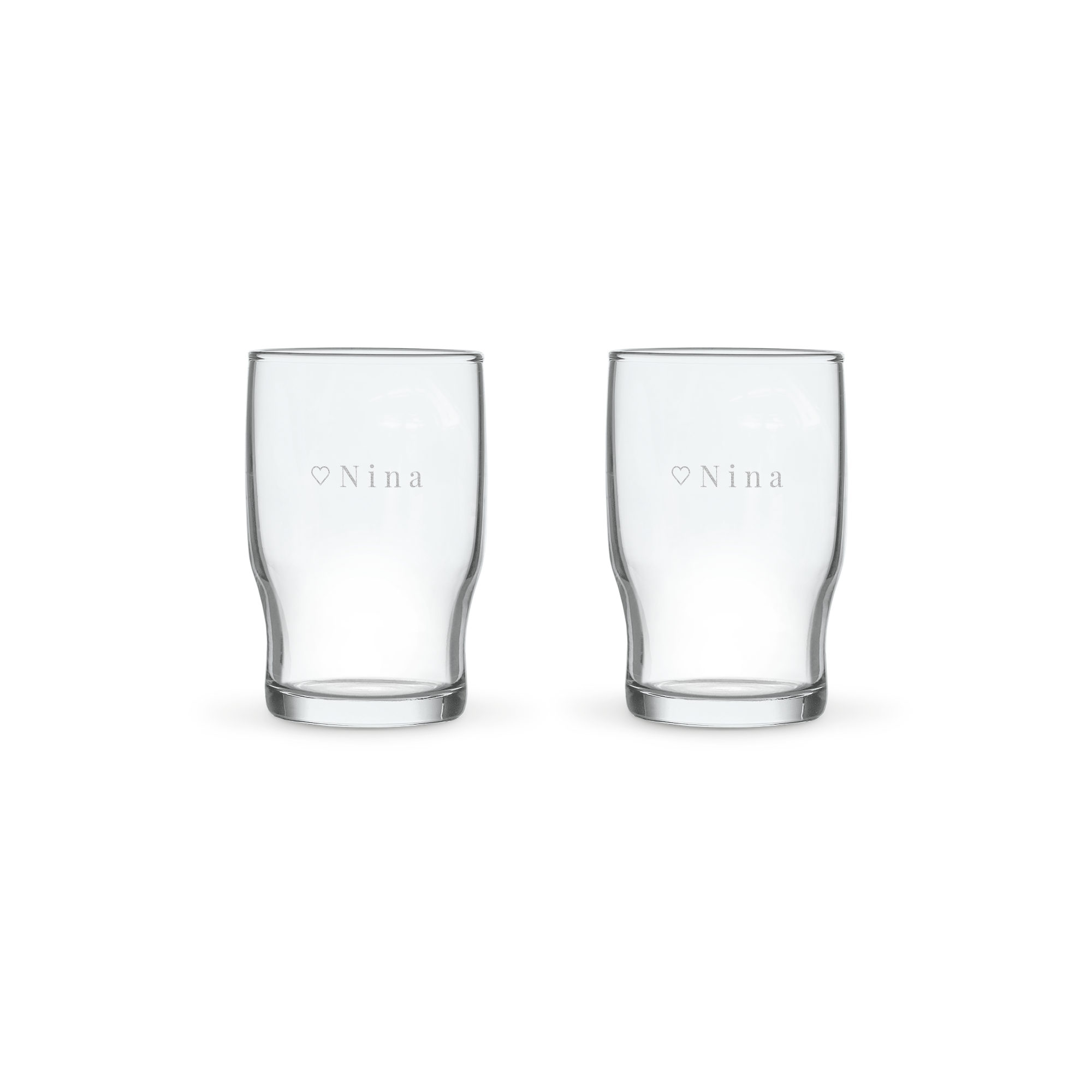 Waterglas graveren (2 stuks)