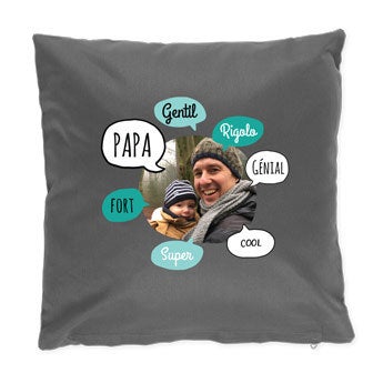 Coussin Fête des Pères - Gris