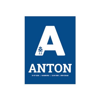 Geburtsposter - 30 x 40