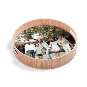 Serving tray - Round - Wood - 30 cm
