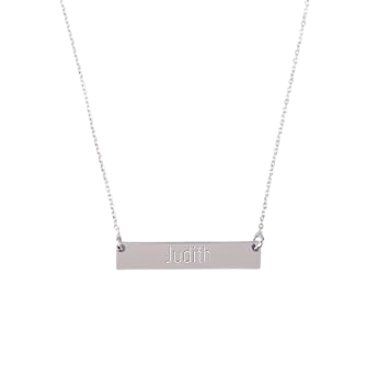 Collar de barra plana con nombre