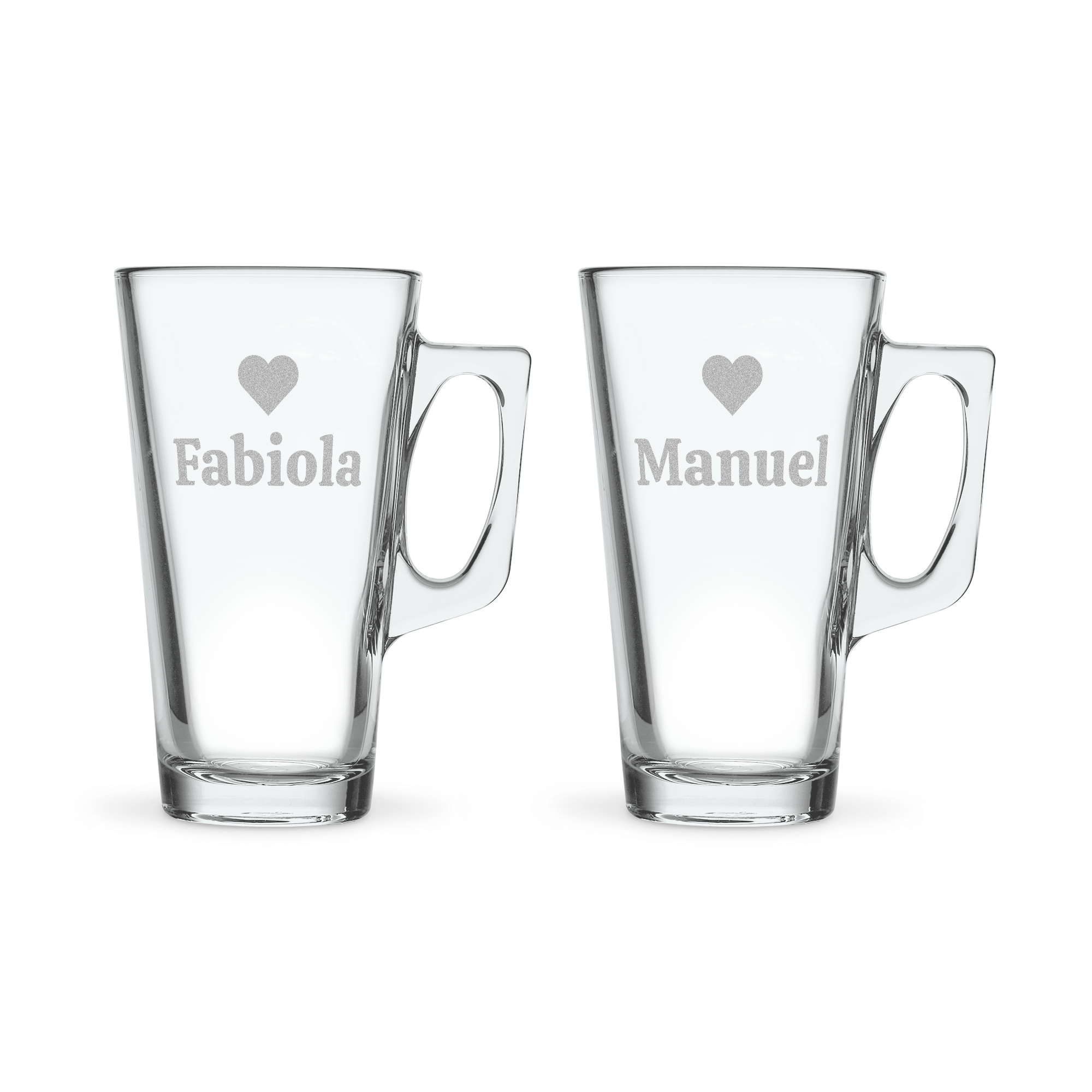 Latte machiato steklo z vgraviranim imenom